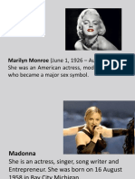 Marilyn Monroe (June 1, 1926 - August 5, 1962)
