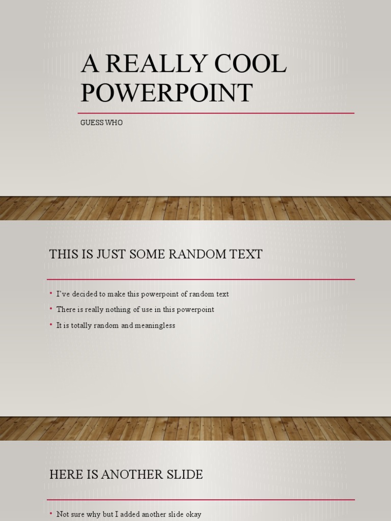 Random Text PowerPoint Slides | PDF