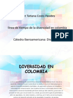Linea de Tiempo de La Diversidad en Colombia