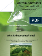 Green Business Idea: "Leaf I Am and I Will Become Plant"