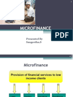 Microfinance: Presented by Sangeetha.S