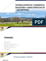 Conceptos de Sistemas Estáticos y Dinámicos. Definición, Clasificación y Características de Los Sistemas