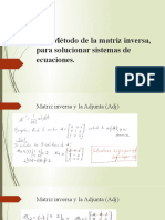 C 3 Método de La Inversa para Resolver Sistemas de Ecuaciones