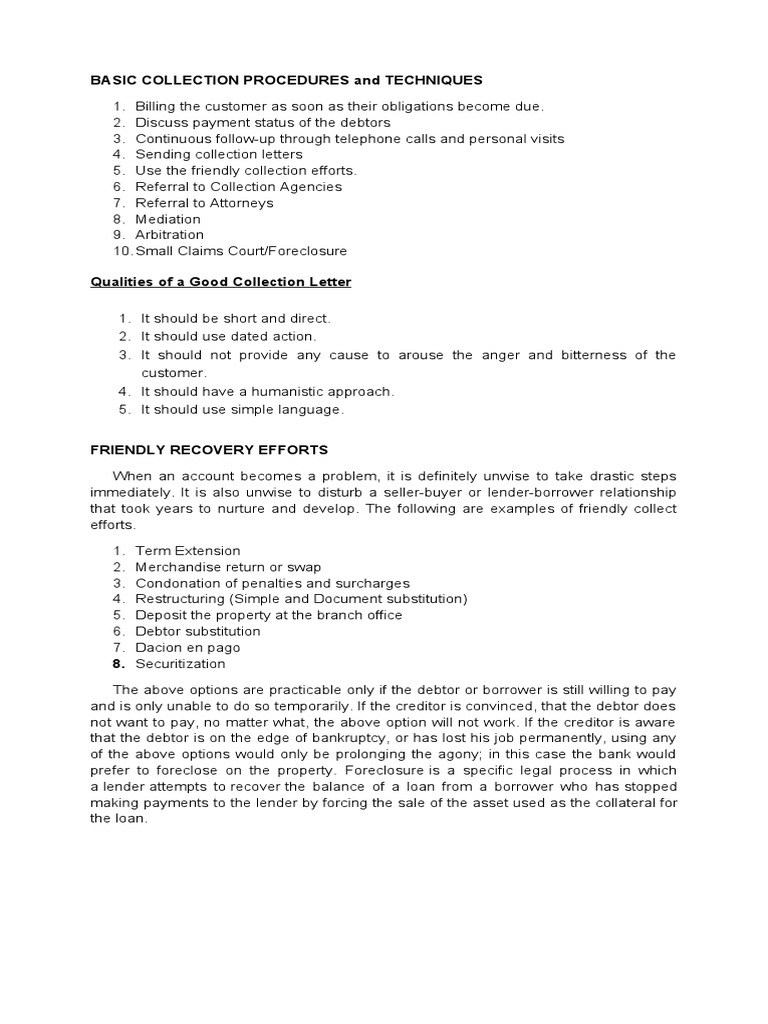 Effective Debt Collection Techniques | PDF | Arbitration | Mediation