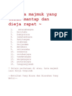 15 Kata Majmuk Yang Telah Mantap Dan Dieja Rapat