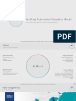 Auditing Automated Valuation Model: Case: Multivariate Regression Model For Residential Property