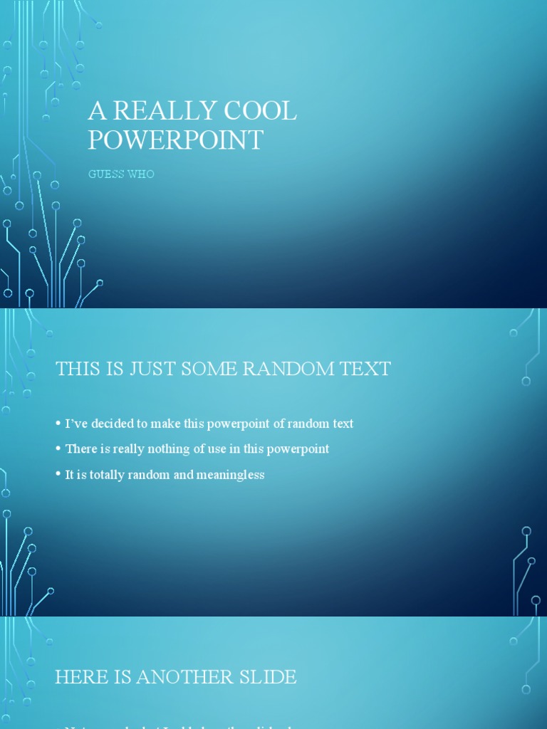 Random PowerPoint Presentation Overview | PDF