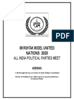 Iim Rohtak Model United Nations 2020: All India Political Parties Meet