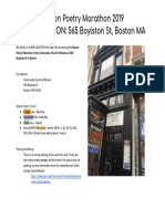 Boston Poetry Marathon 2019 - NEW LOCATION Info