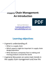 Supply Chain Management: An Introduction: B.behdani@tudelft - NL
