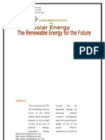 The Renewable Energy for the Future