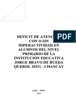 2012 - Araníbar - Déficit de Atención Con o Sin Hiperactividad en Alumnos Del Primer Nivel Primario de Una Institución Educativa de Ventanill