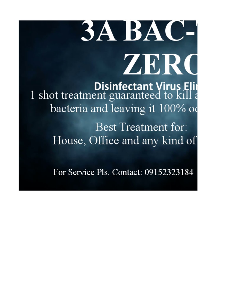 Virus Eliminator Disinfectant Treatment | PDF | Home & Garden