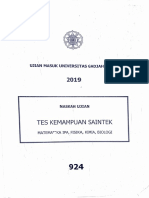 Utul Ugm Saintek 2019 PDF