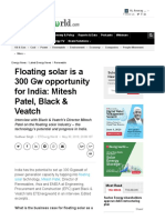 Floating Solar - Floating Solar Is A 300 GW Opportunity For India