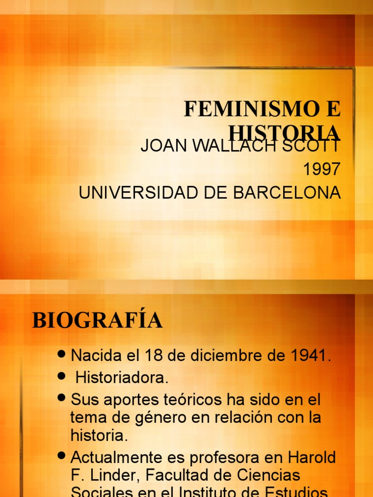 Joan Scott PDF Feminismo Estudios de género