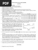 Question Bank Samples For Power System II EE602