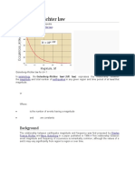 Gutenberg-Richter Law: Background