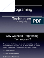 Programing Techniques: by Prabhjit Singh