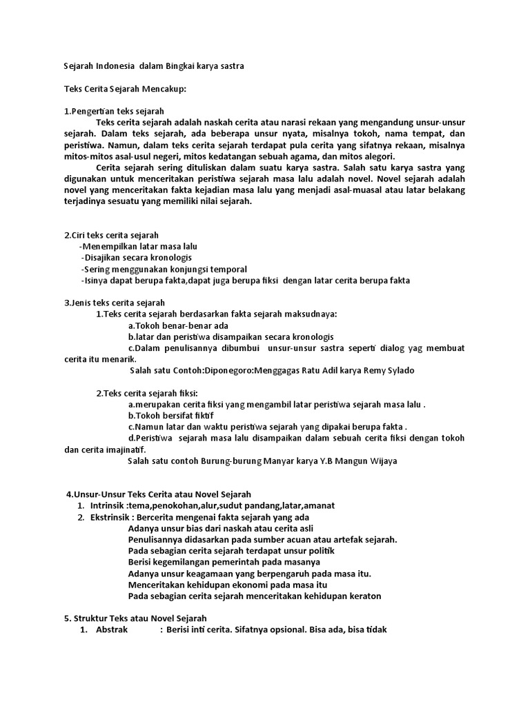 Teks Sejarah Pembelajaran Online Pdf