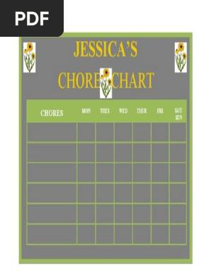 Little FlowersChoreChart