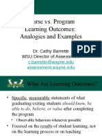 Course Vs Program Learning Outcomes