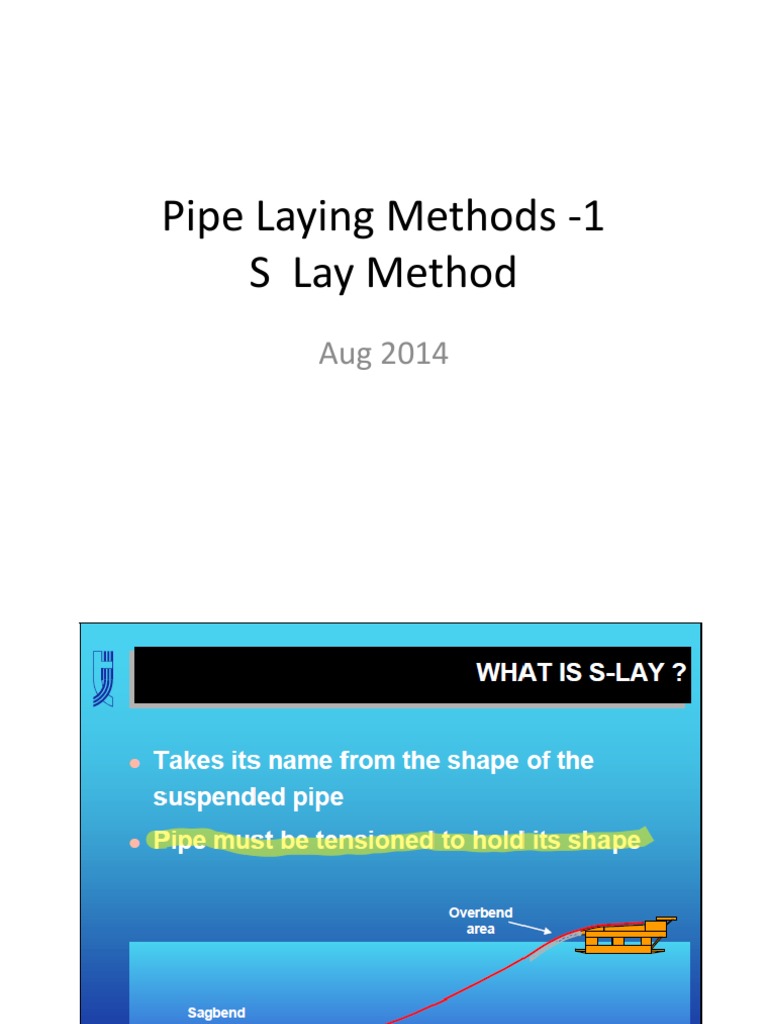 S-Lay Pipeline Installation Overview | PDF | Anchor | Pipe (Fluid ...