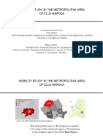 Mobility Study in The Metropolitan Area of Cluj-Napoca