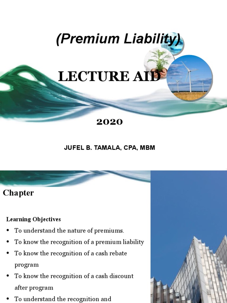 (Premium Liability) : Lecture Aid | PDF | Rebate (Marketing) | Coupon