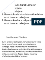 A. Mengidentifikasi Isi Dan Sistematika Surat Lamaran Pekerjaan