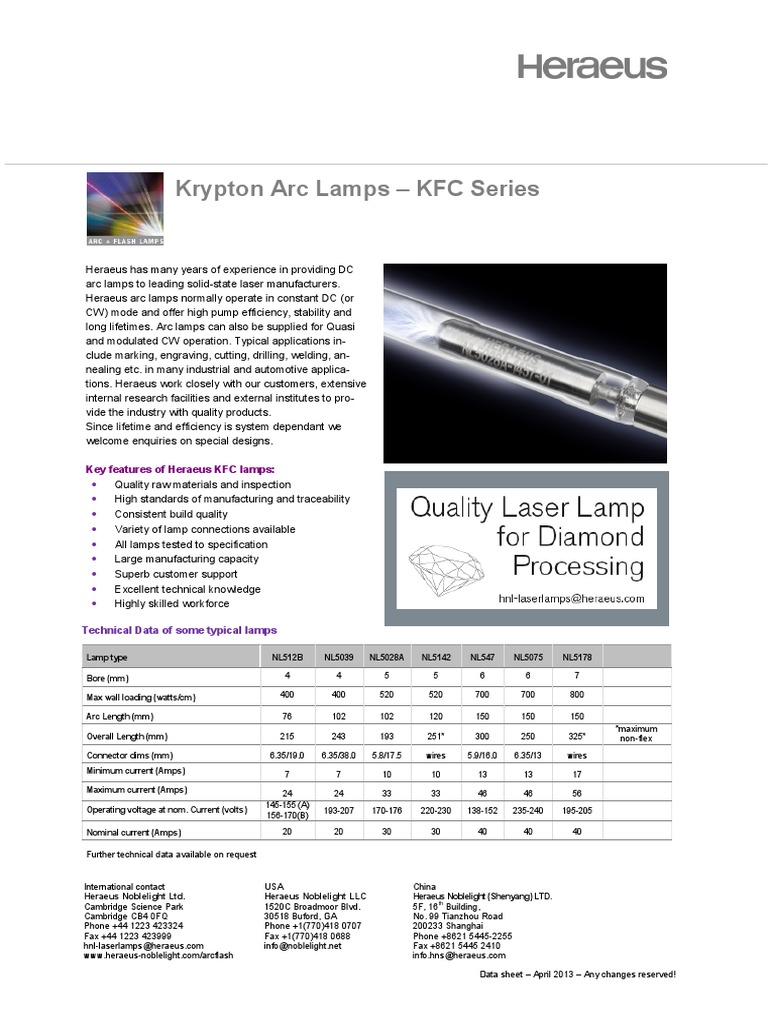 Krypton Arc Lamps PDF Electrical Engineering Electricity