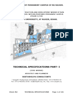 Nalanda Non Residential Specifications Part I Civil Works