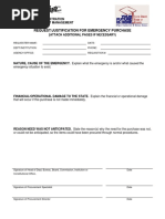 Emergency Purchase Form