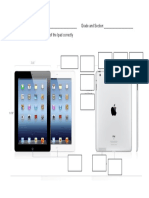 Name: - Grade and Section: - Instructions: Label All The Parts of The Ipad Correctly