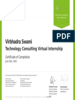 Virbhadra Swami: Technology Consulting Virtual Internship