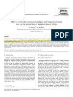 Effects of Powder Mixing Technique and Tungsten Powder Size On The Properties of Tungsten Heavy Alloys