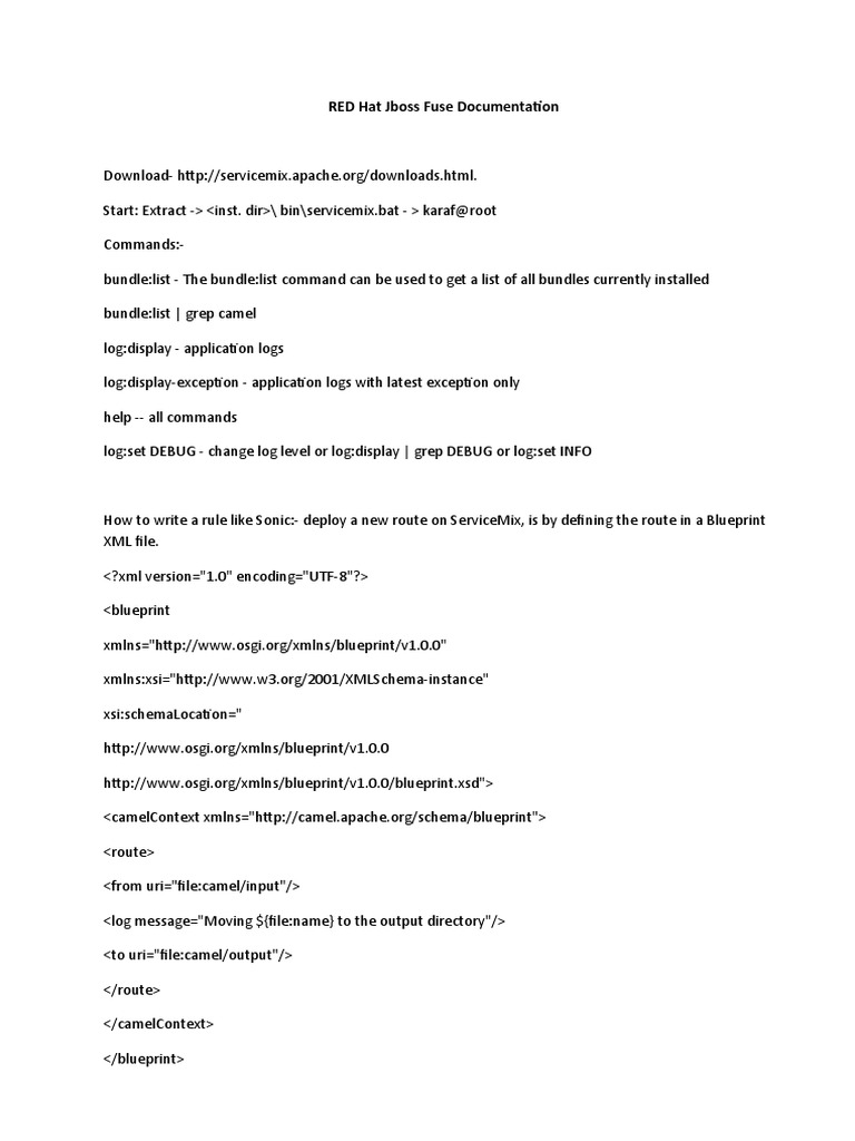 Quickstart - Jboss Fuse Documentation | PDF | Soap | Service Oriented ...