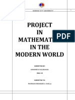 Project IN Mathematics in The Modern World: Quezon City University