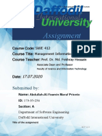 ID 173-35-256 Assignmnet On The Problems, Prospects and Opportunities of Management Information System in Bangladesh