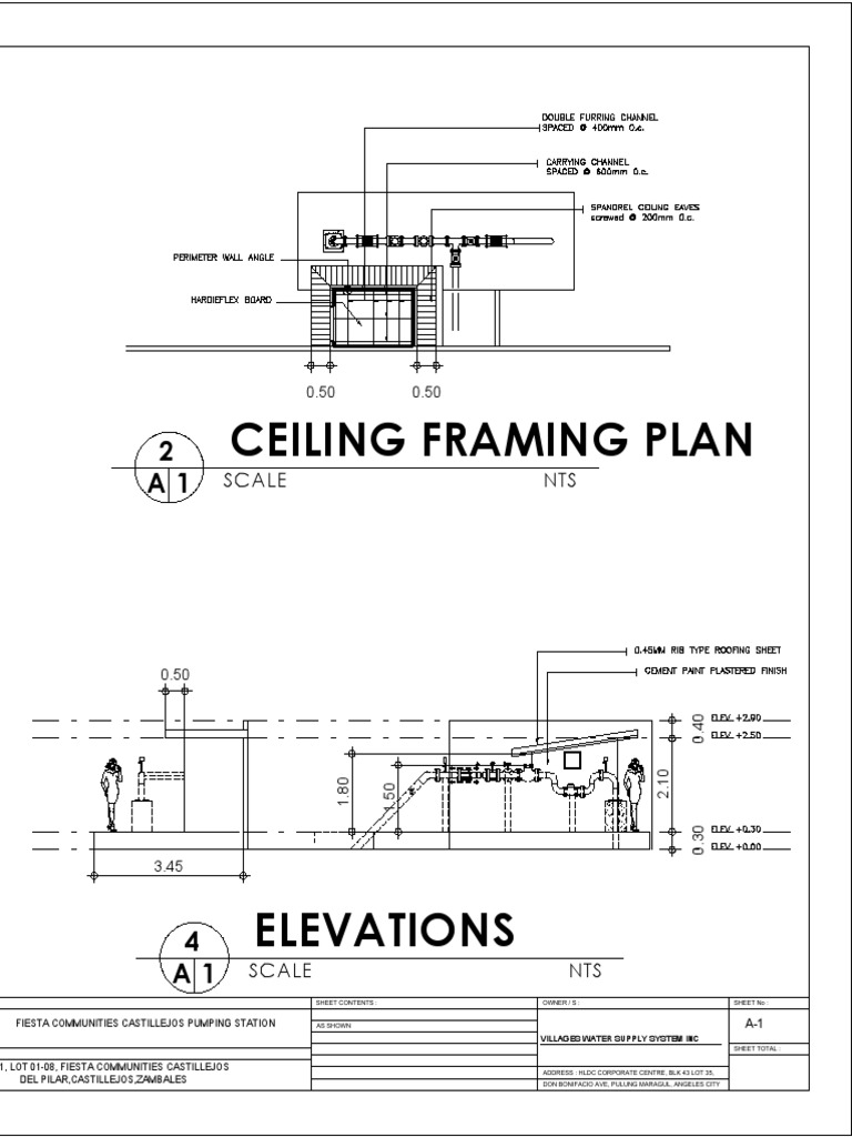 Ceiling Framing Plan: Scale Nts