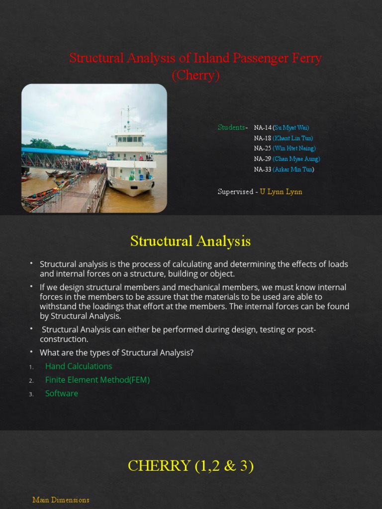 Structural Analysis of Inland Passenger Ferry (Cherry) | PDF ...