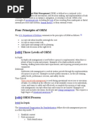 Four Principles of ORM: Operational Risk Risk Human Factors