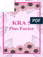 KRA 5 Plus Factor Objectives and Means of Verification