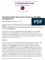 The Empire Strikes Back - Strict Compliance With SEBI AIF Regulations - India Corporate Law