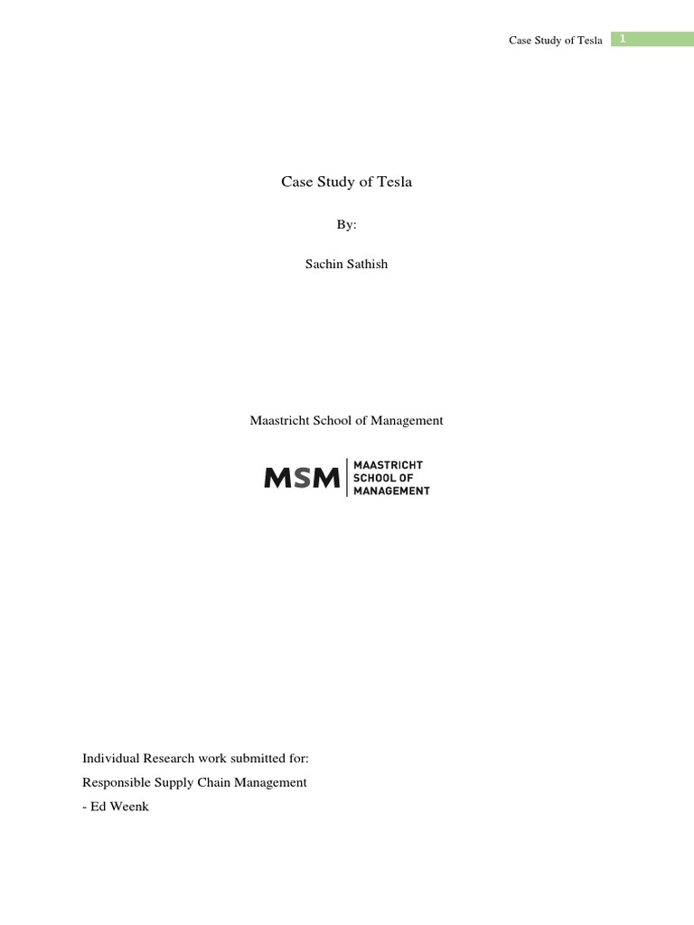 Tesla's Supply Chain Analysis and Challenges | PDF | Electric Car ...