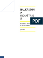 Balkrishn A Industrie S: Business Analysis and Valuation