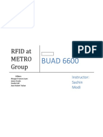 Rfid at Metro Group: BUAD 6600