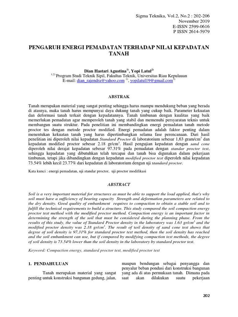 Pengaruh Energi Pemadatan Pdf