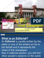 Editorial and Column Writing