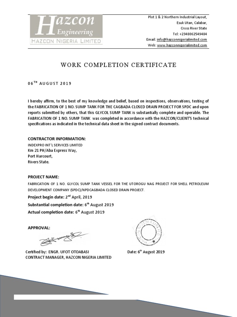 work-completion-certificate-for-sump-tank-pdf